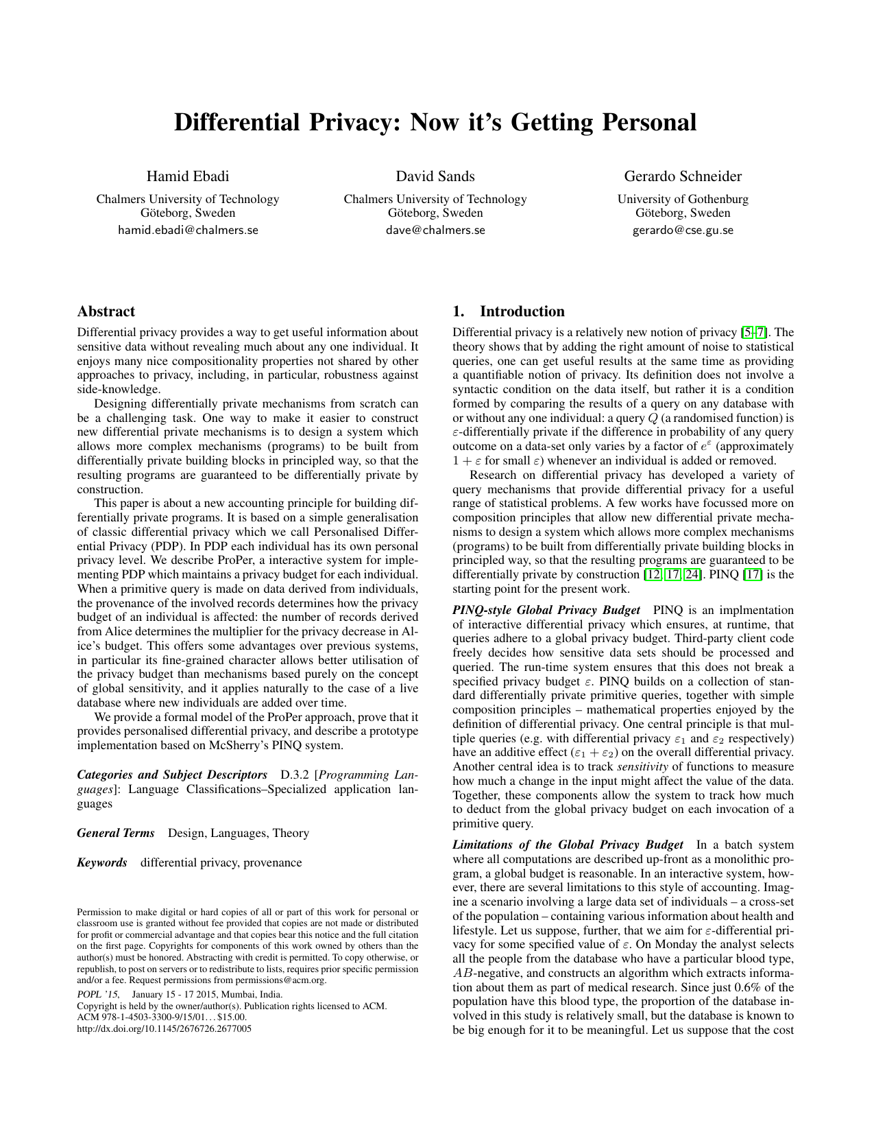 Differential Privacy: Now it's Getting Personal